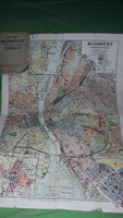 1935. Kogutowicz - map of Budapest Székesfóváros unfoldable 42 x 58 cm repaired as in the pictures