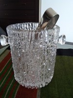 Finnish littala ice cube holder with Fackelmann tongs, made of special ice glass!
