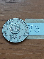 French Polynesia polynesia 10 francs 1972 i e o m, nickel 73.