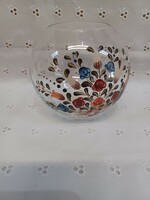 Festett kristály gömb váza, Tiroler