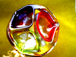 Bohemia glass bowl from the chriska glass factory, heavy thick bowl from the 60s
