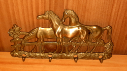 Wall-mountable copper, equestrian key holder