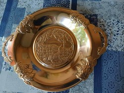 Ornate Russian metal tray-presenter
