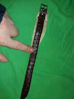 Antique Russian leather watch strap with price tag, length 23 x 2 cm according to pictures
