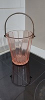 Art deco colored glass ice holder