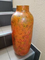 Orange floor vase from Pesthidegkút