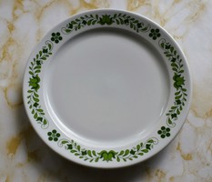 Alföldi porcelán zöld magyaros mintás lapos tányér