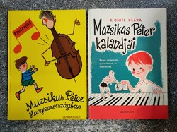 R.Chitz Klára: Muzsikus Péter Kalandjai /..Hangszerországban. 1979 es kiadások. 2 könyv..