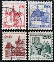 BB587-90p / Németország - Berlin 1978 Várak és kastélyok bélyegsor pecsételt