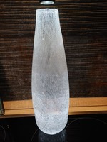 Retro rare white vase 35 cm cracked beautiful veil glass veil Carcagi berek bath glass