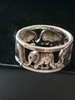 Áttört elefánt mintázatú karikagyűrű