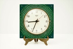 Beautiful peter wall clock / ceramic / quartz structure / retro / old / works!