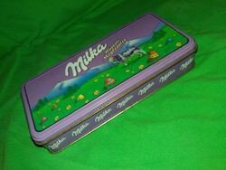 1998.HÚSVÉTI MILKA táblás csokoládé fém lemez díszdoboz 17 x 8 x 4 cm képek szerint
