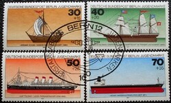 BB544-7p / Németország - Berlin 1977 Ifjúságért - Hajók bélyegsor pecsételt