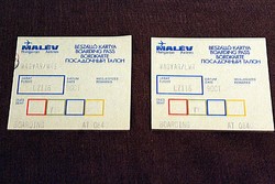 Régi MALÉV jegyek egyebek 1979