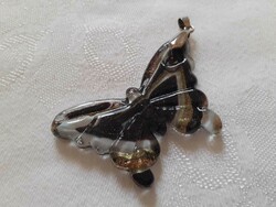 Large, butterfly-shaped Murano pendant