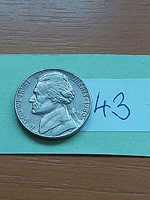 USA 5 cents 1980 p- philadelphia, jefferson, copper-nickel 43