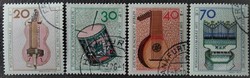 BB459-62p / Németország - Berlin 1973 Népjólét : Hangszerek bélyegsor pecsételt