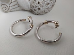 Extreme style vintage silver hoop earrings
