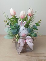 Easter table decoration with bunny