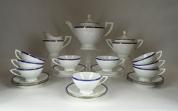 1F518 Régi Schlaggenwald porcelán 6 személyes teás készlet