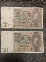 20 márka bankjegy 1924/1929