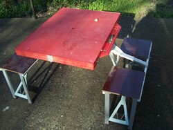 Bag camping table and chairs