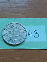 Sweden 50 öre 1980 copper-nickel, xvi. King Gustav Károly 43
