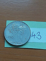 Italy 100 lira 1979, goddess Minerva, stainless steel 43