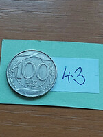Italy 100 lira 1994, copper-nickel, dolphin 43