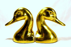 Pair of duck figural copper bookends!