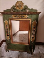 Voglauer anno 1800 altgrün, hand-painted wall mirror