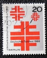 BB321p / Németország - Berlin 1968 Tornafesztivál bélyeg pecsételt