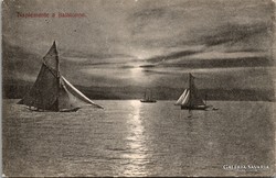 Balaton, sunset on Balaton. 1906