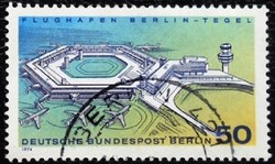 BB477p / Németország - Berlin 1974 Berlin-Tegel repülőtere bélyeg pecsételt