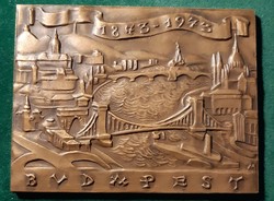 Madarassy Walter: Budapest 1873-1973, bronz plakett
