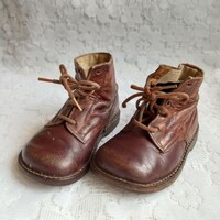Old leather children's shoes