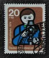BB468p / Németország - Berlin 1974 Ifjúsági Jólét bélyegsor 20 + 10 Pf értéke pecsételt