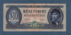 20 Forint 1949 F a Rákosi címeres huszas