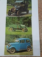 Old cars 3 postcards