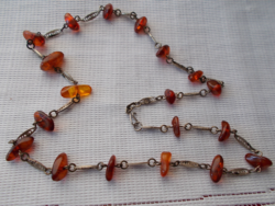 Vintage necklace with amber