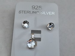 HUF 1 never worn 925 sterling silver earrings and pendant set