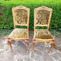 Pair of old carved oak chairs