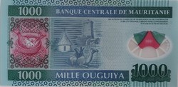 2db sorszámkövető Mauritánia 1000 ouguiya, 2014, UNC bankjegy