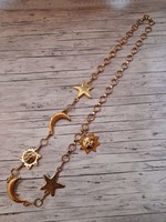Bizsu long necklace, belt
