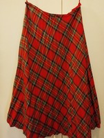 Plaid vintage pleated skirt
