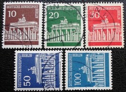 BB286-90p / Németország - Berlin 1966 Brandenburgi Kapu bélyegsor pecsételt