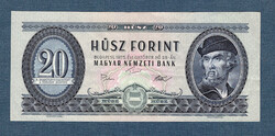 20 Forint 1975 Ropogós VF+ a Hatodik Kádár címeres huszas