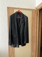 Men's leather jacket coat