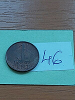 Netherlands 1 cent 1967 bronze, Queen Juliana 46